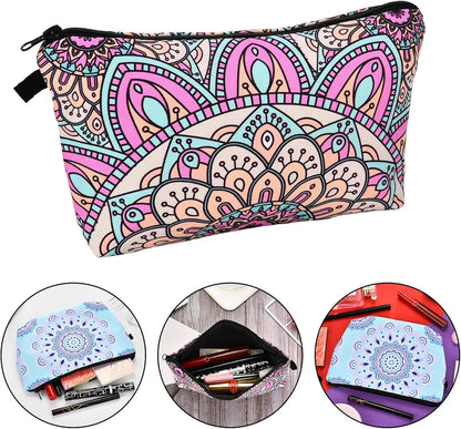 6 Pieces Makeup Bag Toiletry Pouch Waterproof Cosmetic Bag with Zipper Travel Packing Bag 8.7 x 5.3 Inch Small Cosmetic Bag Accessory Organizer for Women and Men 