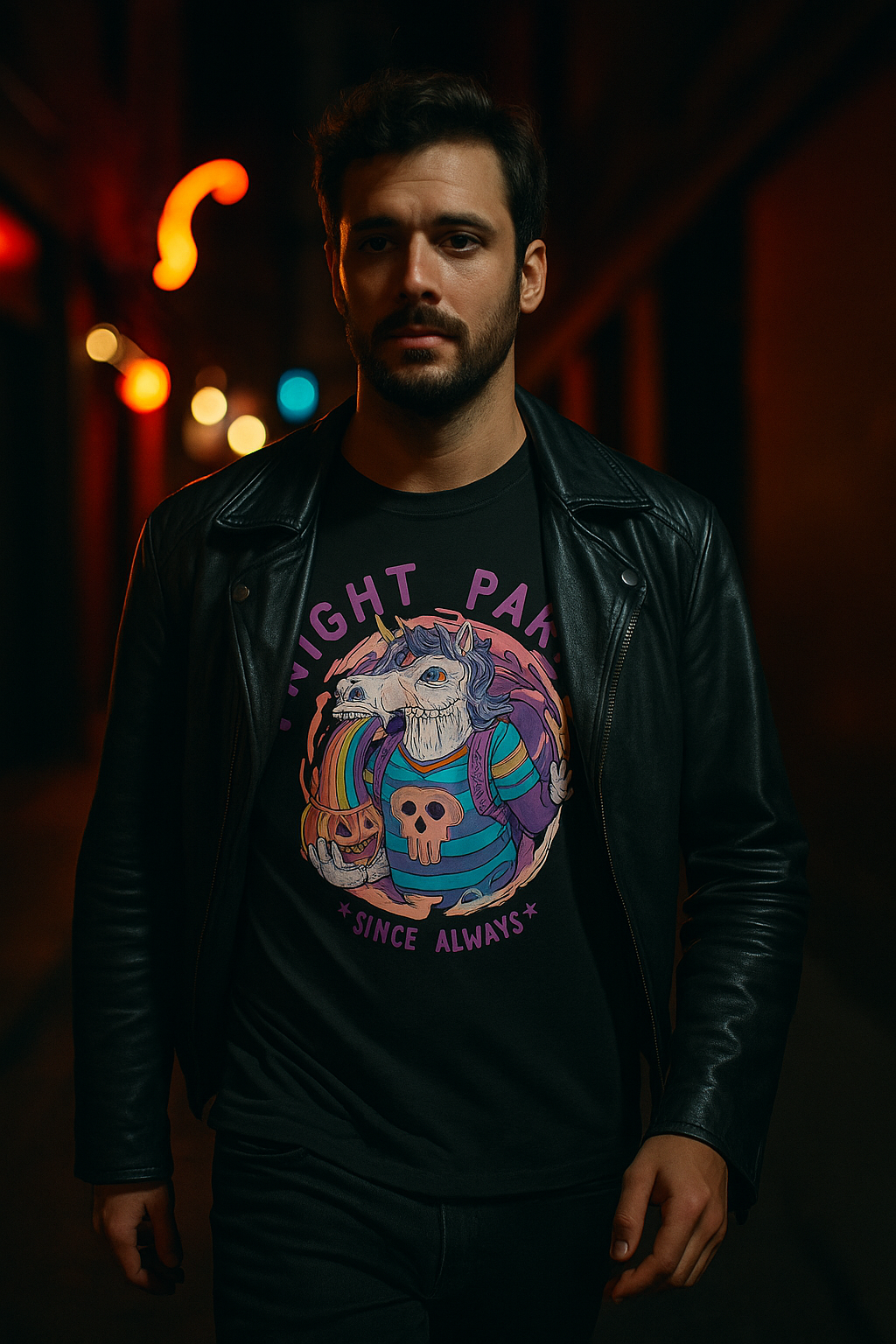 “Night Party Unicorn” – Retro Rave Graphic Tee Design (Digital Download)