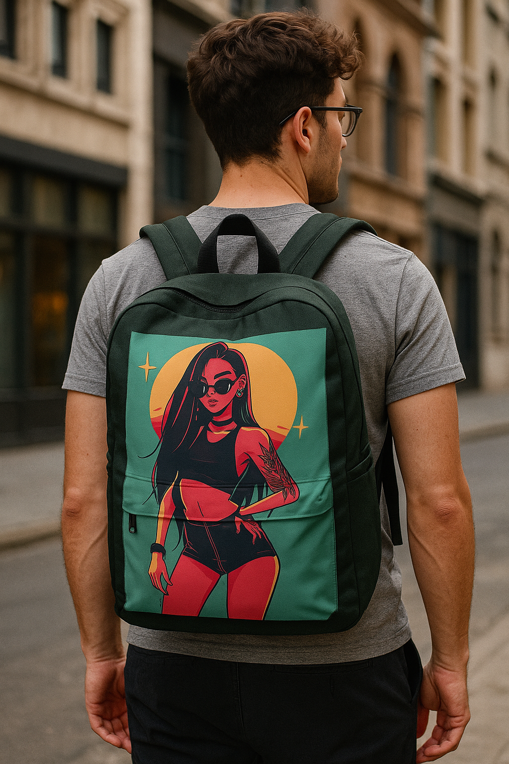 "Neon Attitude Babe" – Digital Pop Art Illustration for Apparel & Merch