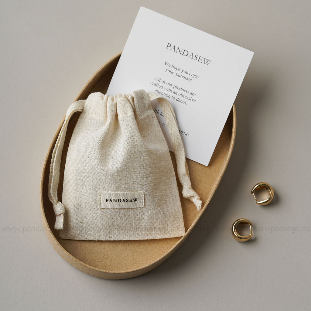 50 Pieces Custom Cotton Canvas Drawstring Jewelry Bags – Eco-Friendly Pouch for Gifts, Soaps, Candles (Logo Printed)